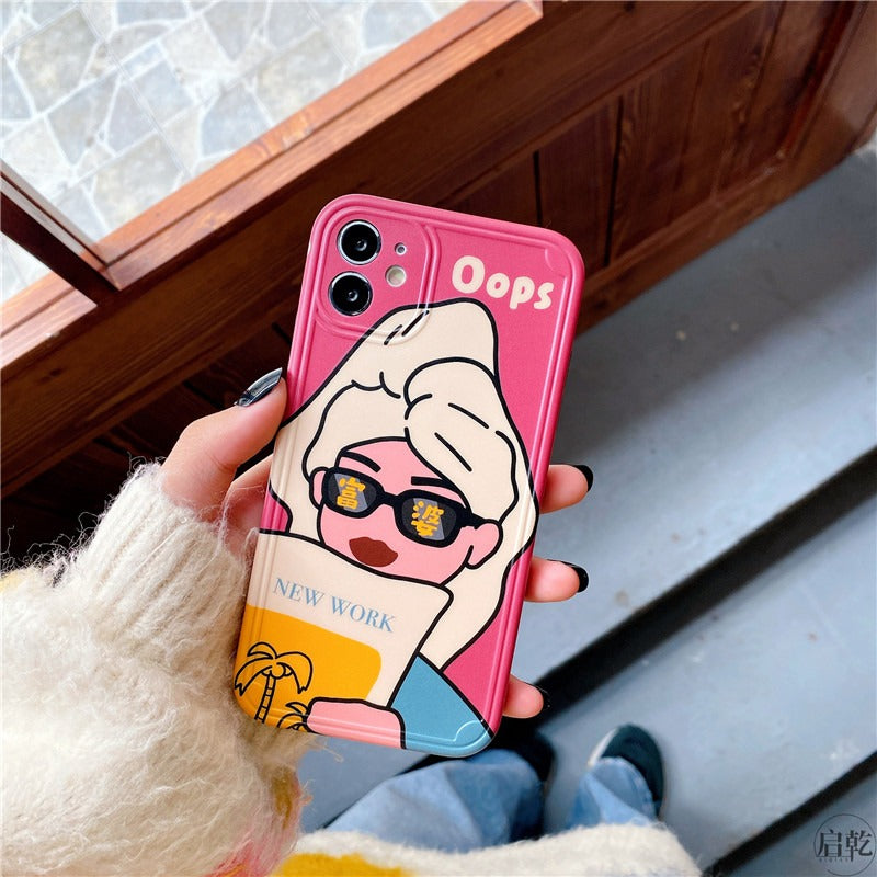 YoLo Oops Cute Cartoon iPhone Case