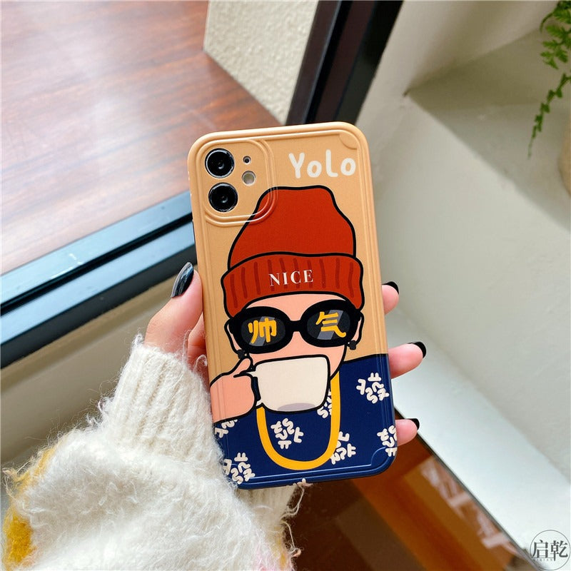YoLo Oops Cute Cartoon iPhone Case