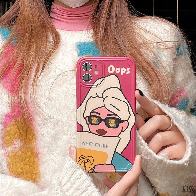 YoLo Oops Cute Cartoon iPhone Case