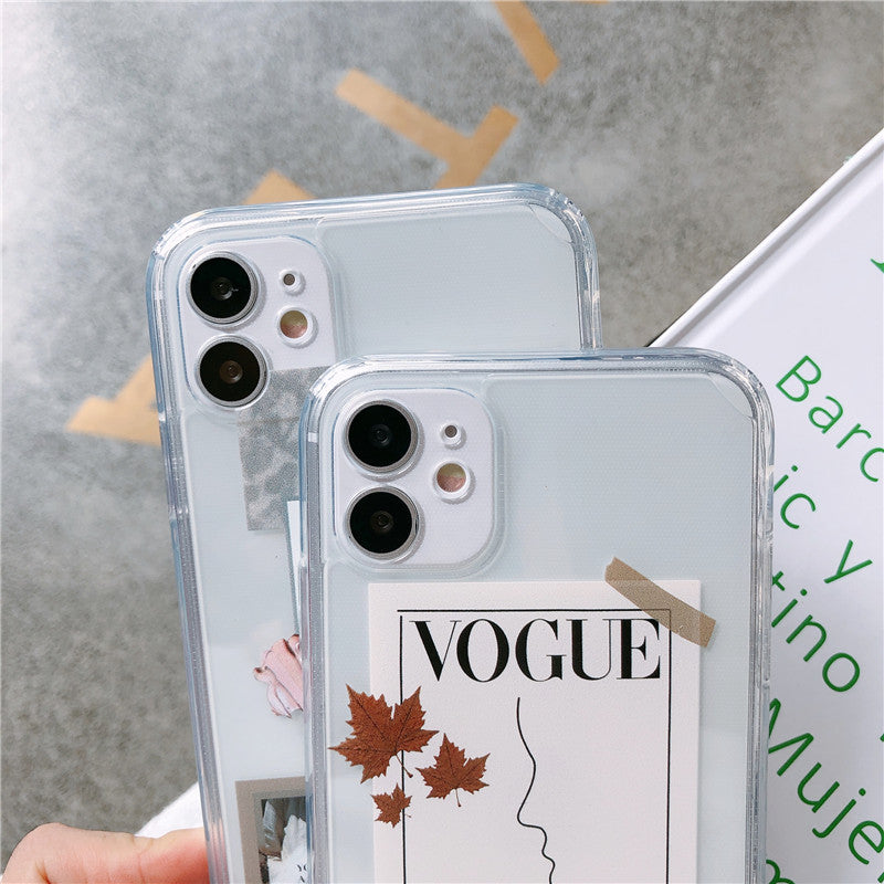 Vogue Maple Leaf Line Art iPhone Case
