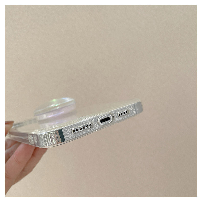 Transparent Aurora Laser Stand iPhone Case