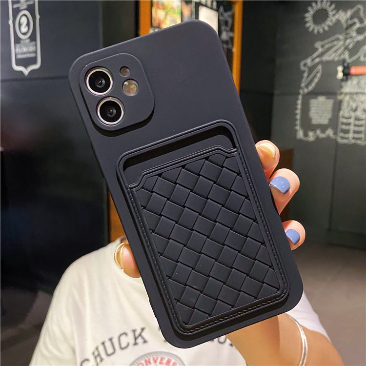 Weave Pattern Card Holder iPhone Case