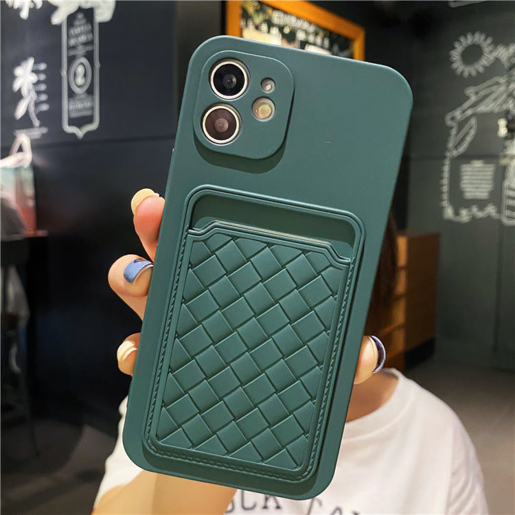 Weave Pattern Card Holder iPhone Case