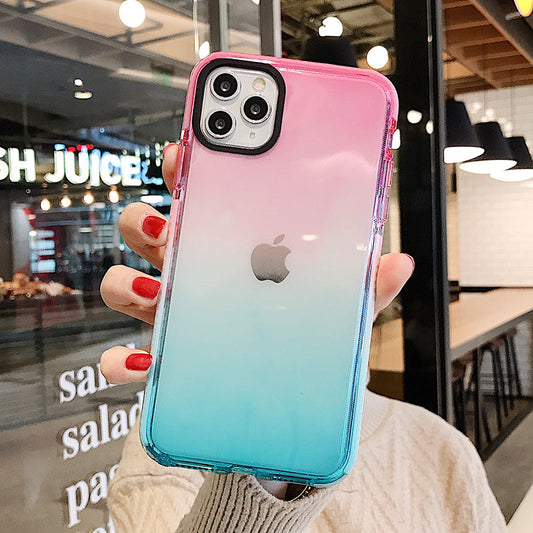 Transparent Gradient Soft Rubber iPhone Case