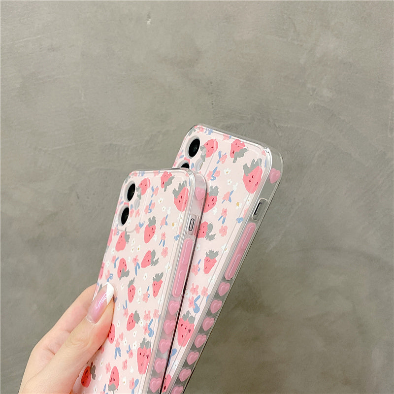 Strawberry Flowers iPhone Case