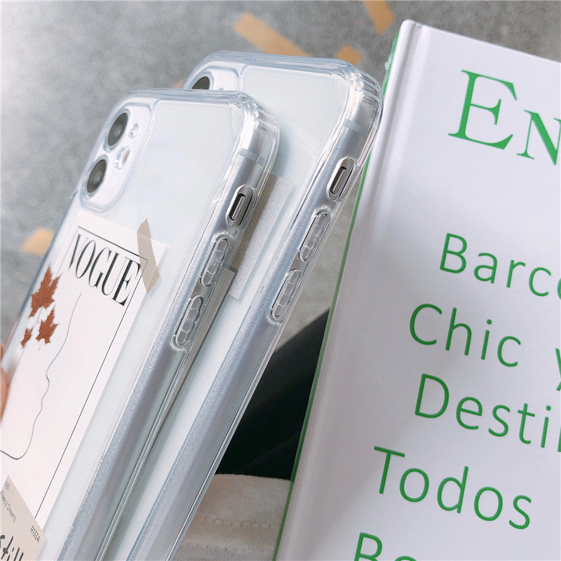 Vogue Maple Leaf Line Art iPhone Case